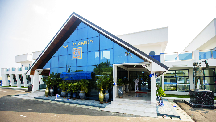 Front view Naval Headquarters building in Accra